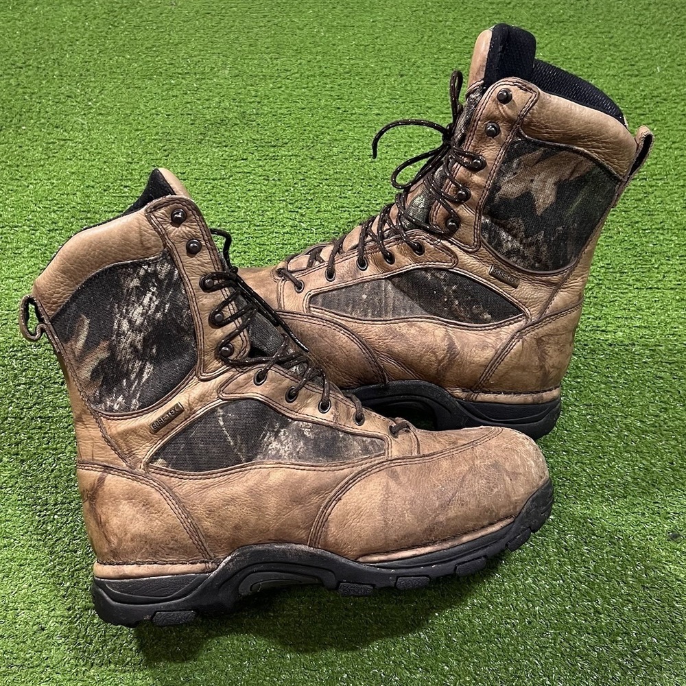 Danner Gore-Tex Hunting Boots 12 EE (Wide) Leather Camo Canvas Hiking Outdoor